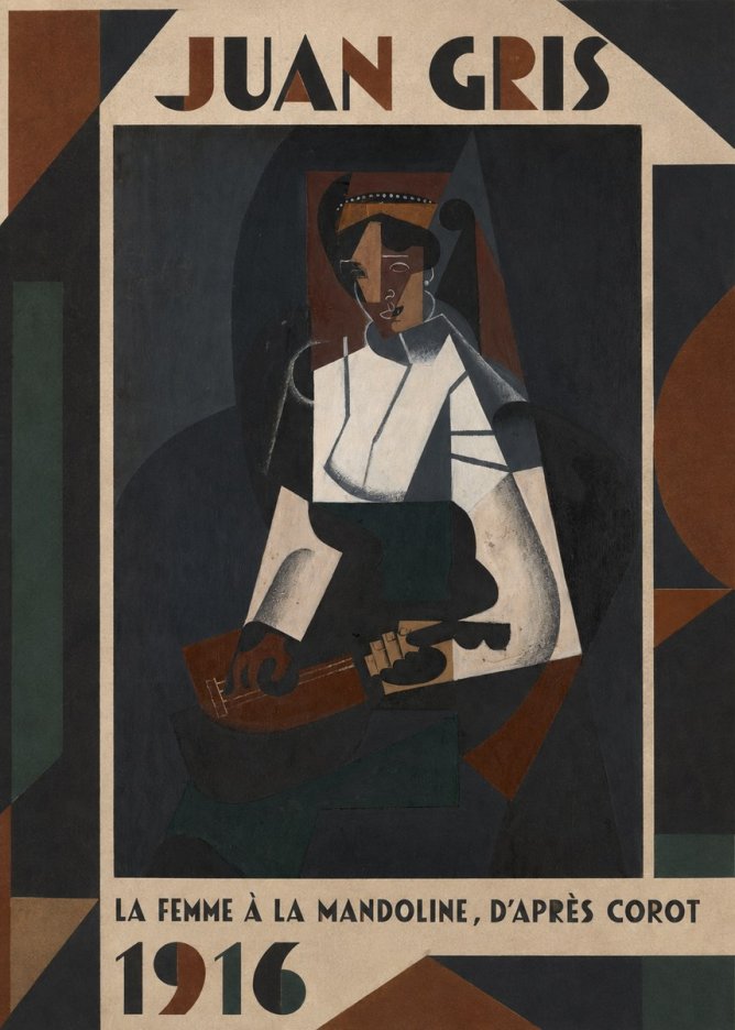 Juan Gris La Femme À La Mandoline, D'après Corot No1 - Plakat