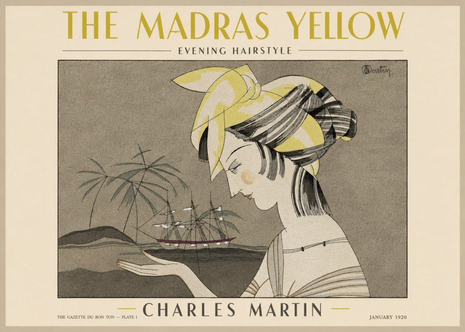 Charles Martin The Madras Yellow - Evening Hairstyle No3 - Plakat