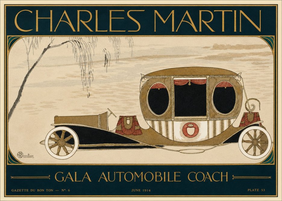 Charles Martin Gala Automobile Coach No2 - Plakat