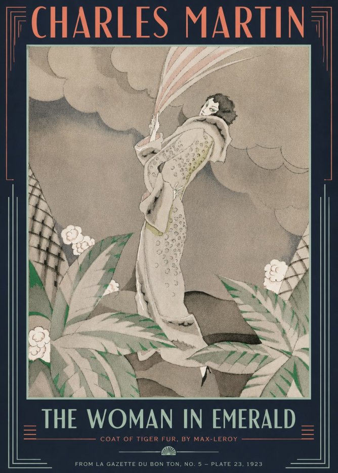 Charles Martin The Woman in Emerald No4 - Plakat