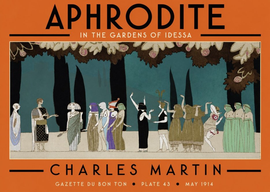 Charles Martin Aphrodite in the Gardens of Idessa No4 - Plakat