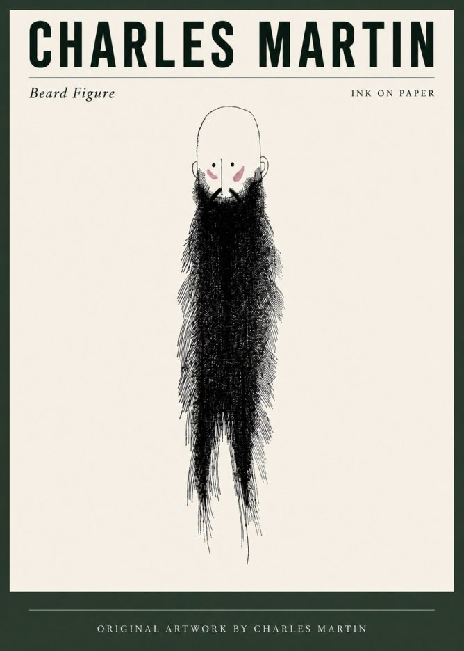 Charles Martin Beard Figure No3 - Plakat