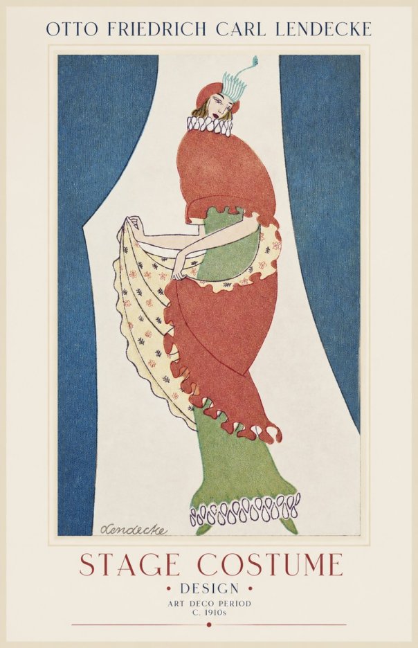 Otto Friedrich Carl Lendecke Stage Costume No1 - Plakat