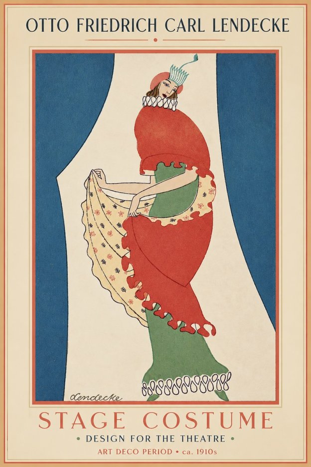 Otto Friedrich Carl Lendecke Stage Costume No3 - Plakat