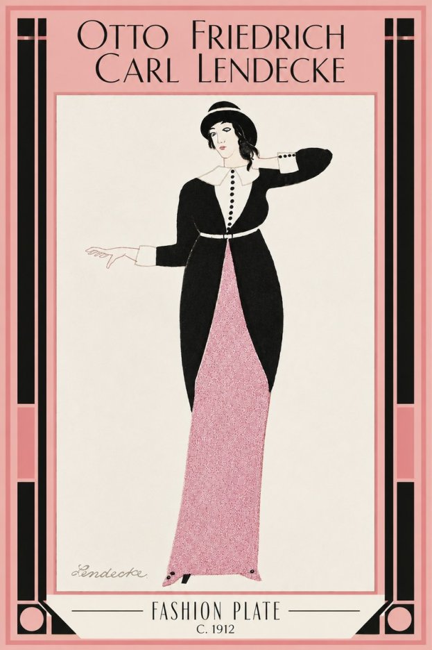 Otto Friedrich Carl Lendecke Fashion Plate II No3 - Plakat