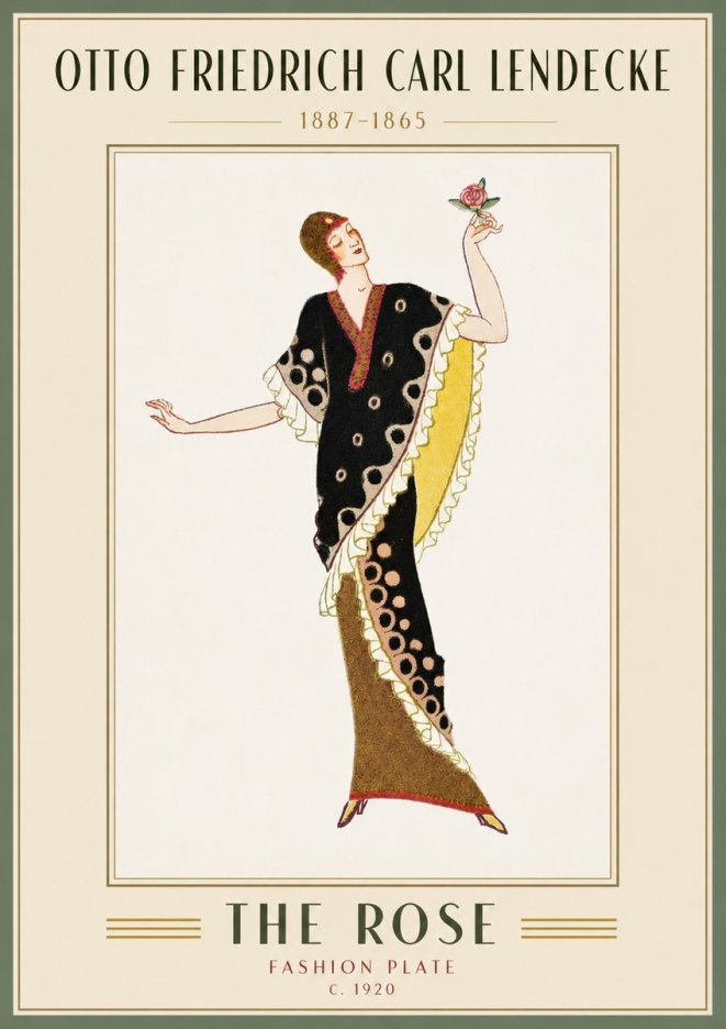 Otto Friedrich Carl Lendecke Fashion Plate III No5 - Plakat