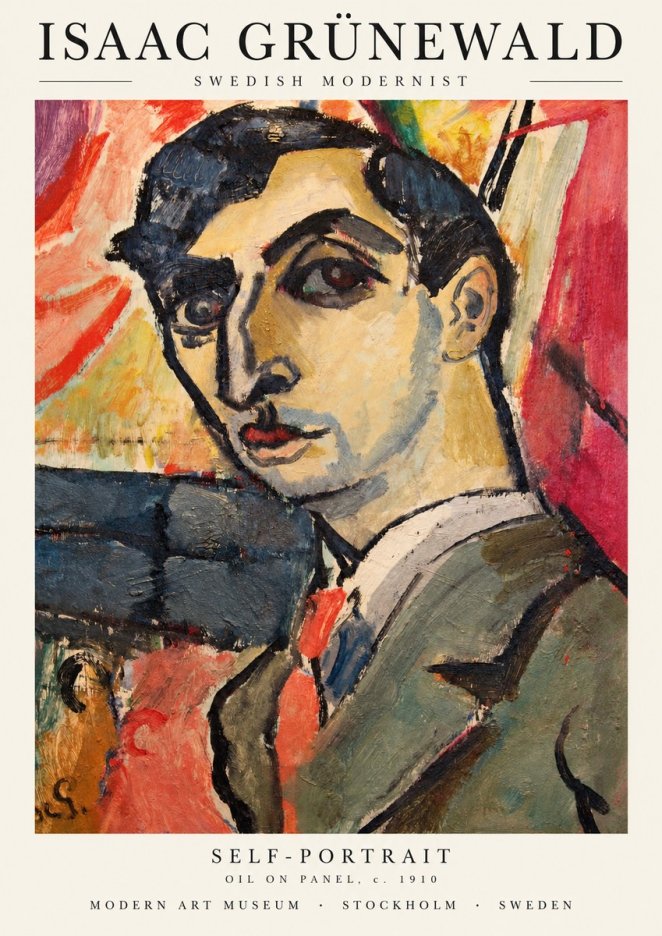 Isaac Grünewald Woman in Interior No5 - Plakat