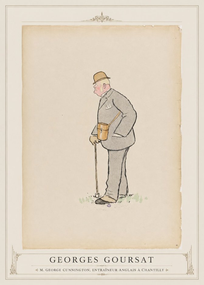 Georges Goursat M. George Cunnington, Entraîneur Anglais À Chantilly No1 - Plakat