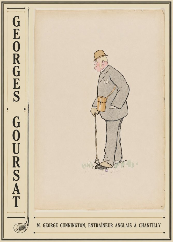 Georges Goursat M. George Cunnington, Entraîneur Anglais À Chantilly No2 - Plakat