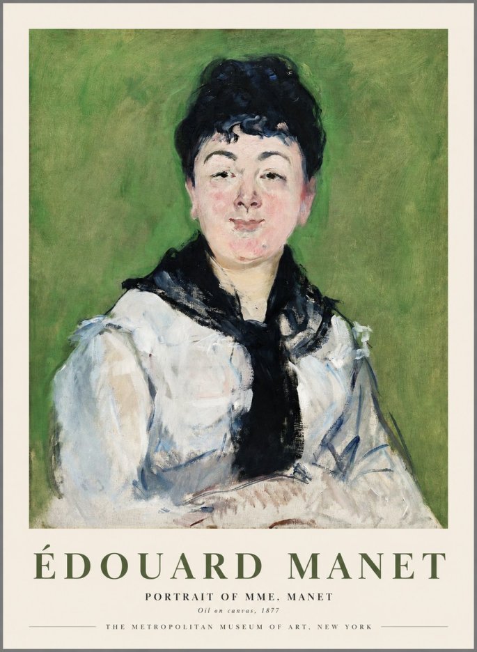 Édouard Manet Portrait of Mme. Manet No1 - Plakat