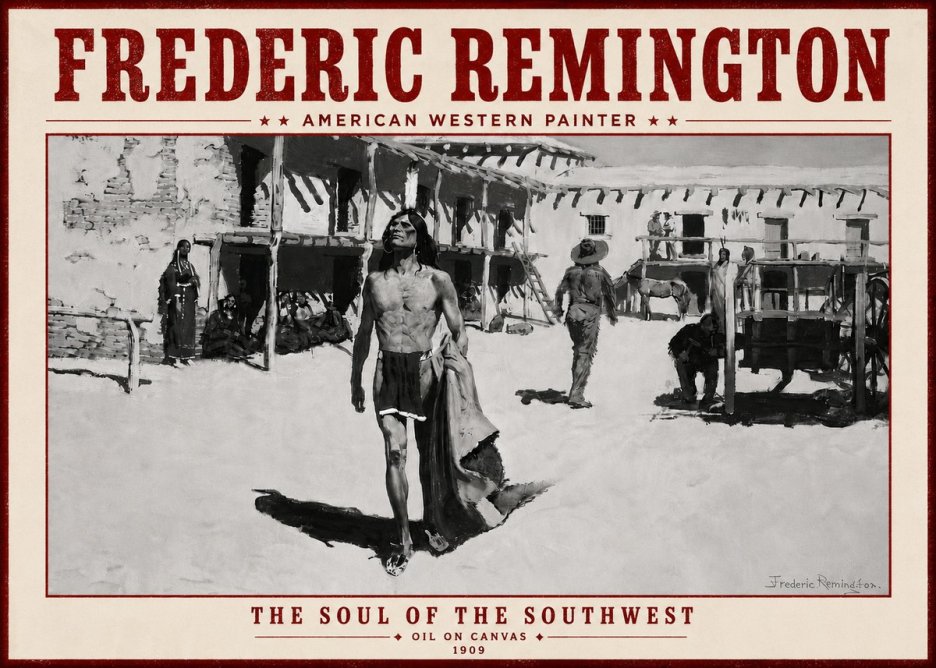 Frederic Remington The Soul of the Southwest No6 - Plakat