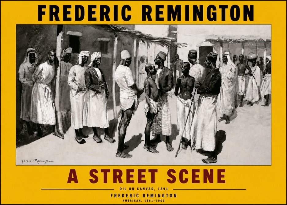 Frederic Remington A Street Scene No4 - Plakat