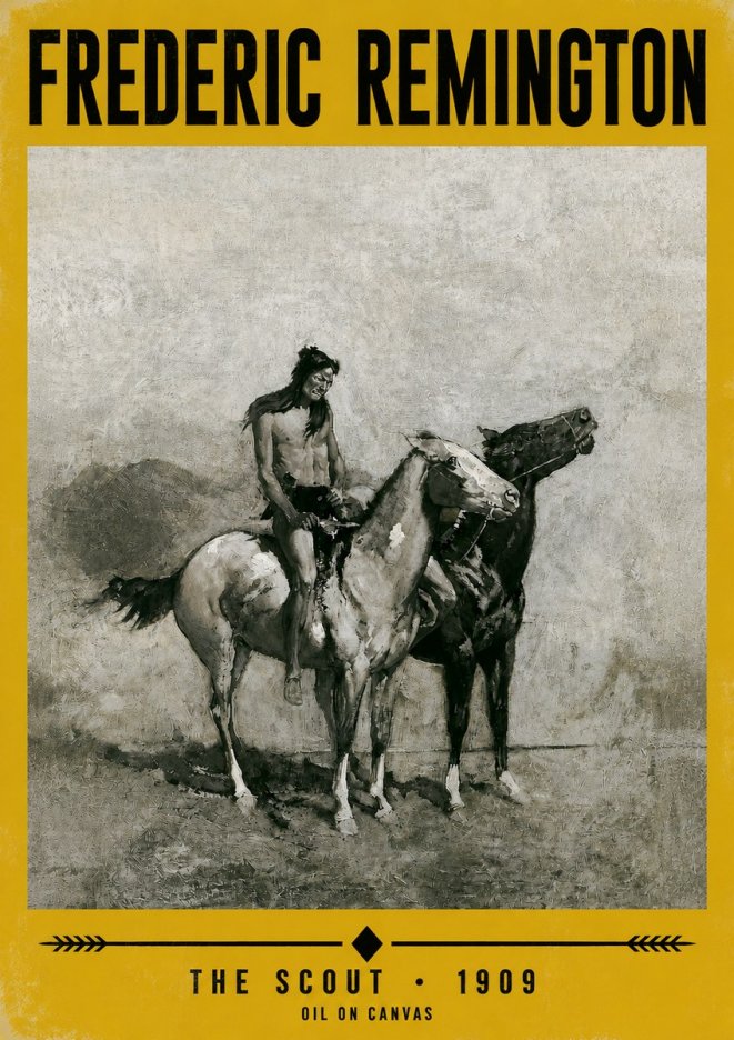 Frederic Remington The Scout II No3 - Plakat