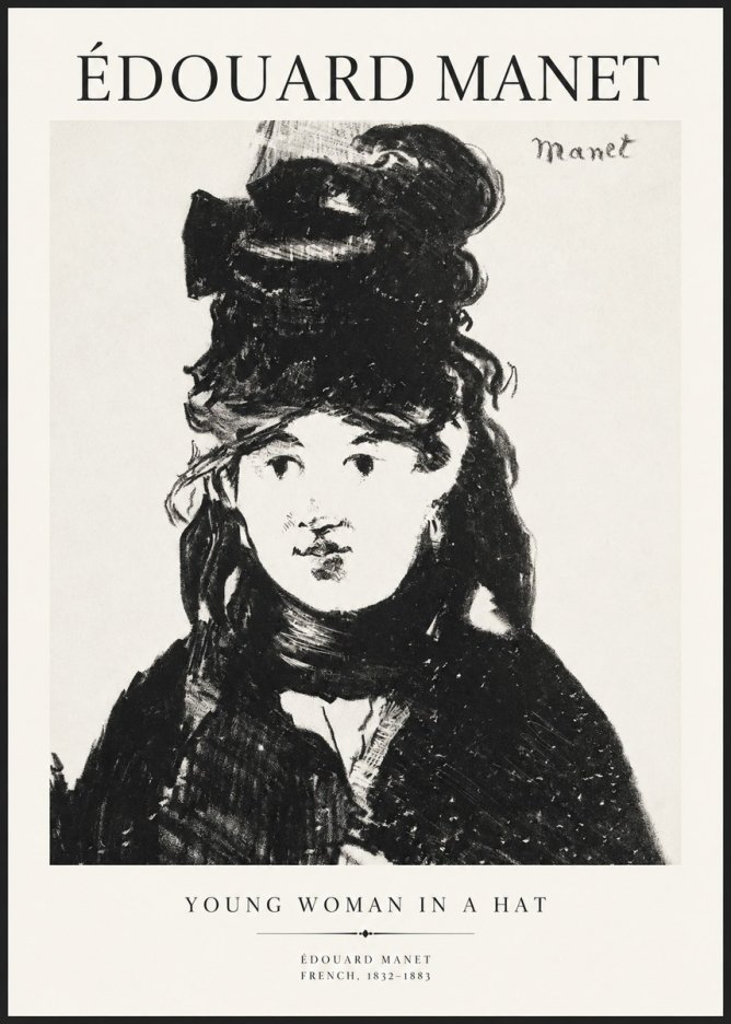 Édouard Manet Portrait of a Young Woman II No3 - Plakat