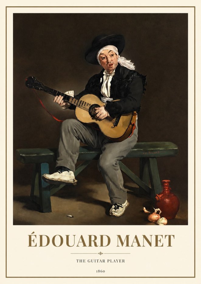 Édouard Manet The Guitar Player No1 - Plakat