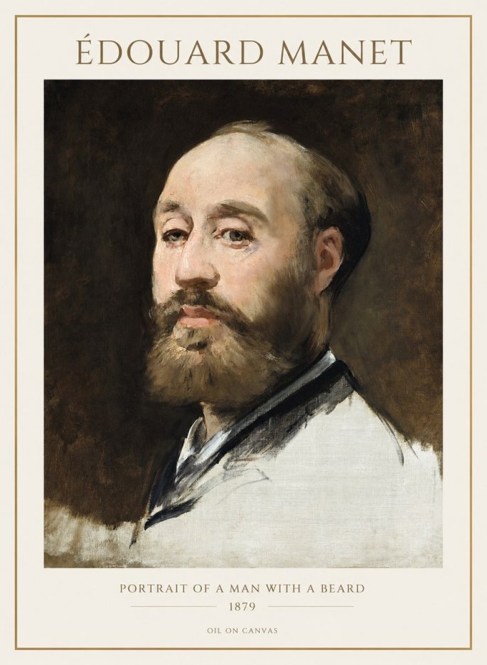 Édouard Manet Portrait of a Man with a Beard No1 - Plakat