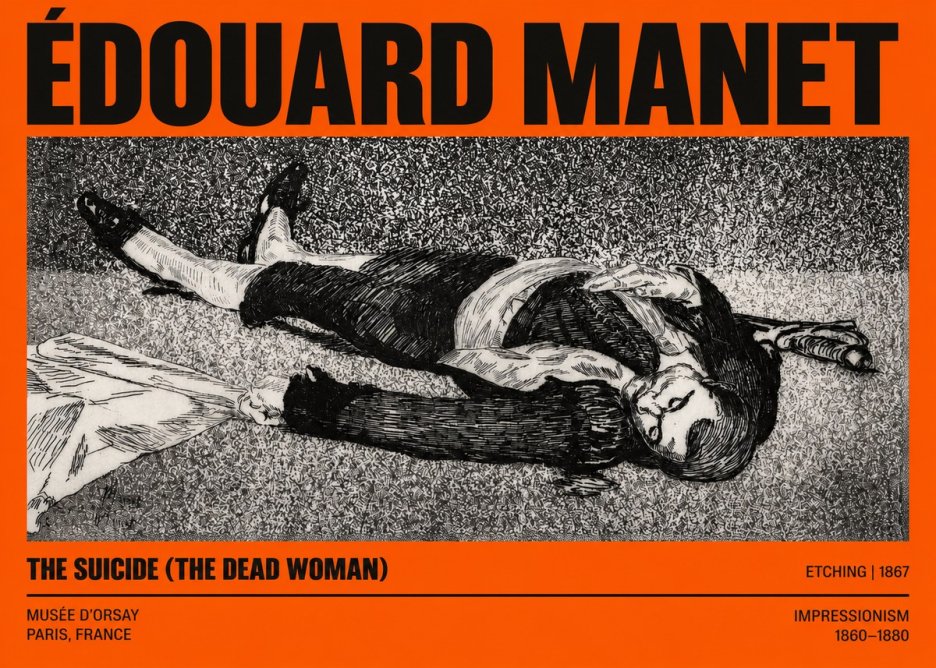 Édouard Manet The Suicide (the Dead Woman) No2 - Plakat