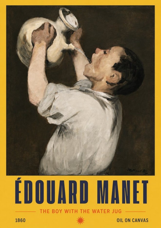 Édouard Manet The Boy with the Water Jug No2 - Plakat