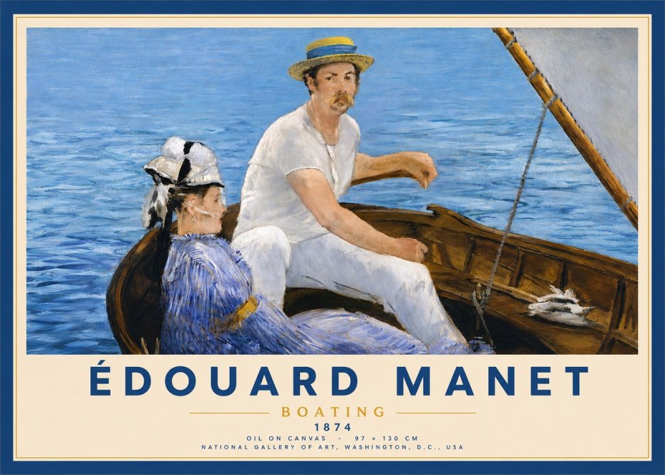 Édouard Manet Boating No4 - Plakat