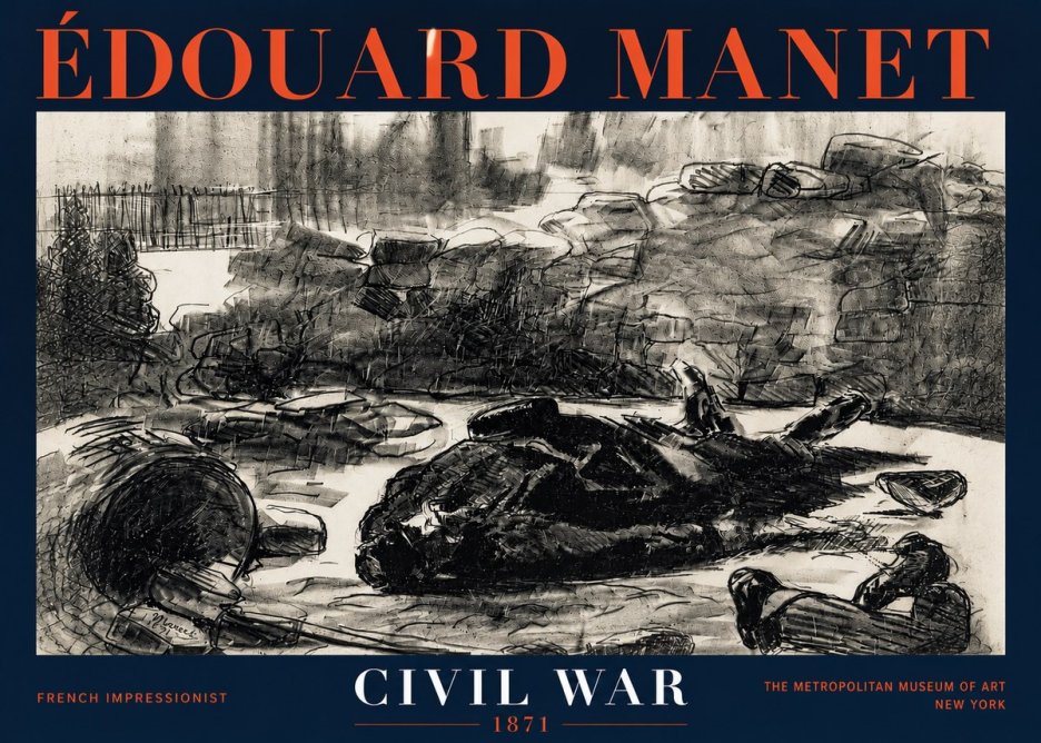Édouard Manet Civil War No4 - Plakat