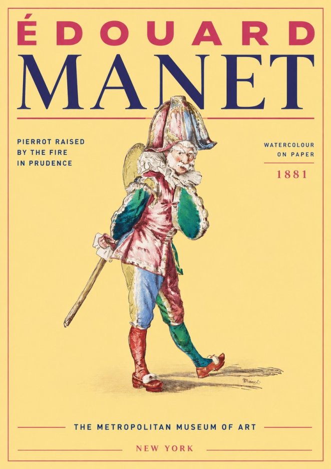 Édouard Manet Pierrot Raised by the Fire in Prudence No4 - Plakat