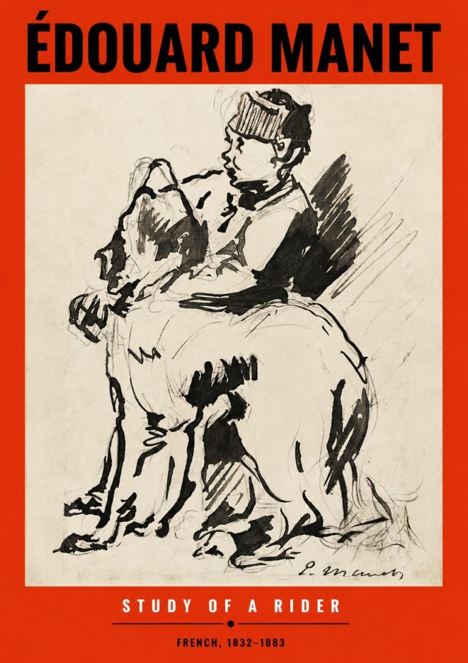 Édouard Manet Study of a Rider No2 - Plakat