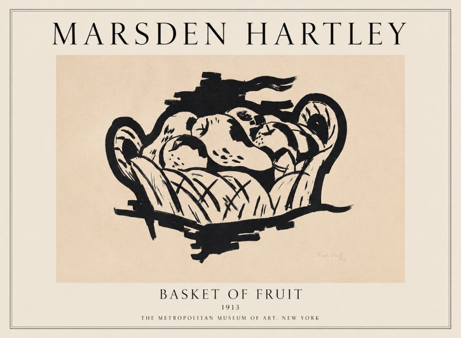 Marsden Hartley Basket of Fruit No1 - Plakat