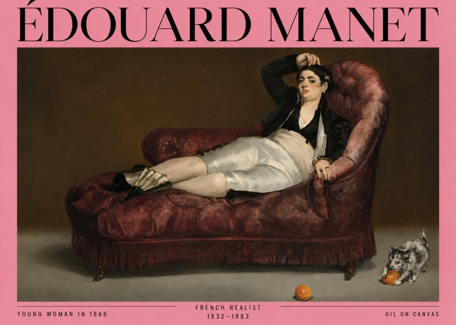 Édouard Manet Young Woman in 1866 No3 - Plakat