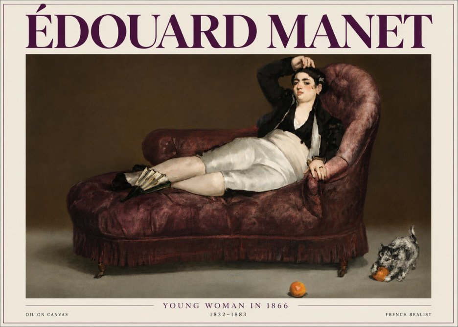 Édouard Manet Young Woman in 1866 No4 - Plakat
