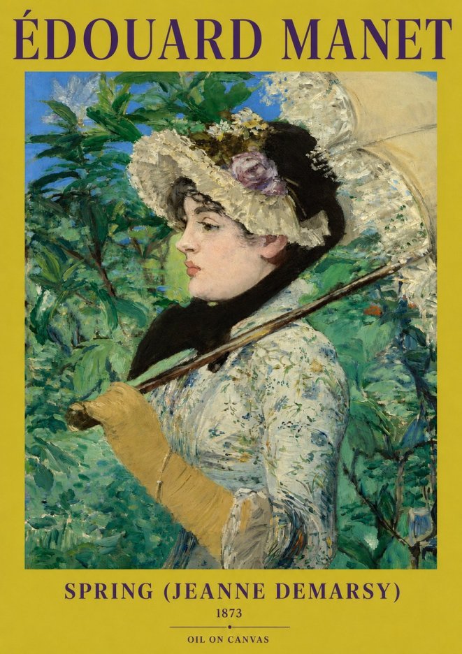 Édouard Manet Spring (Jeanne Demarsy) No2 - Plakat
