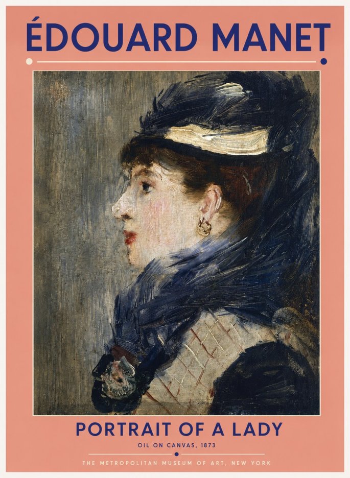 Édouard Manet Portrait of a Lady No2 - Plakat