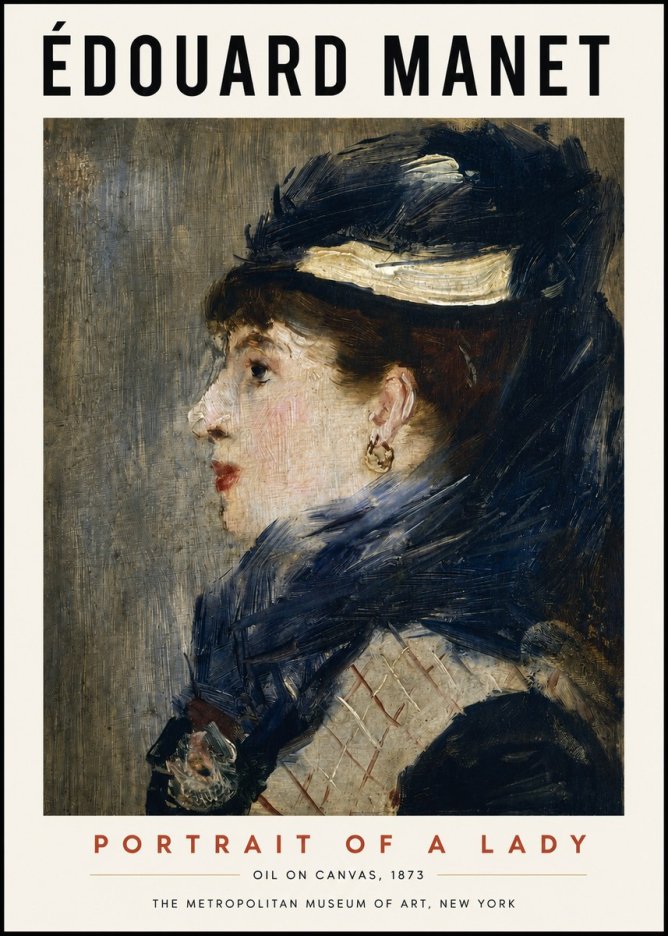 Édouard Manet Portrait of a Lady No3 - Plakat