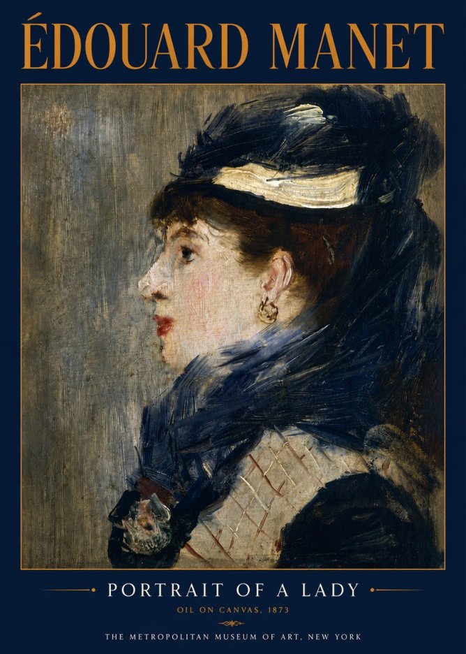 Édouard Manet Portrait of a Lady No4 - Plakat