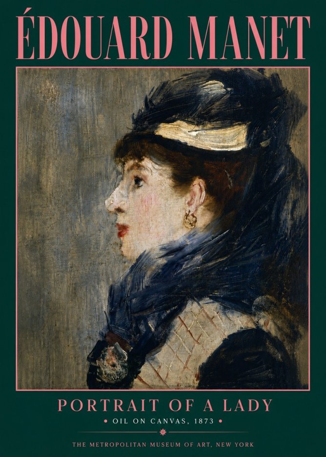 Édouard Manet Portrait of a Lady No6 - Plakat