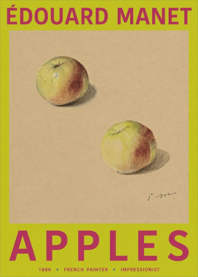 Édouard Manet Apples No2 - Plakat