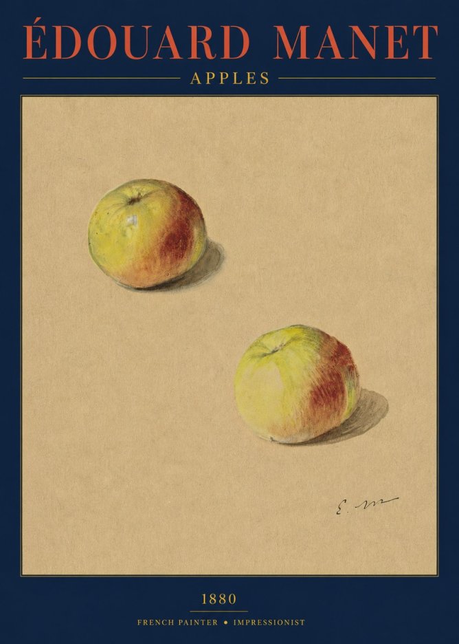 Édouard Manet Apples No3 - Plakat