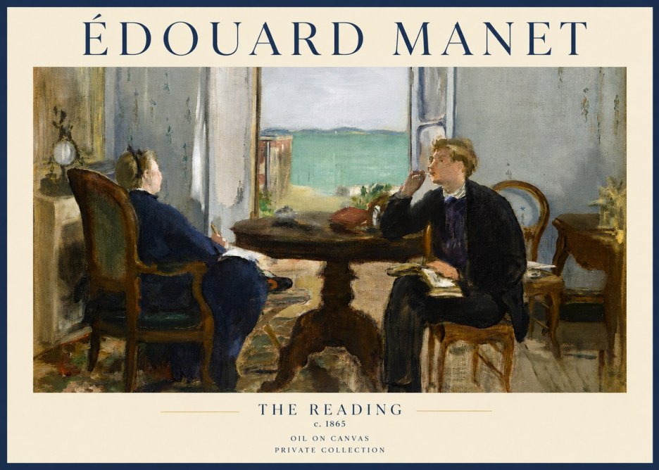Édouard Manet The Reading No3 - Plakat