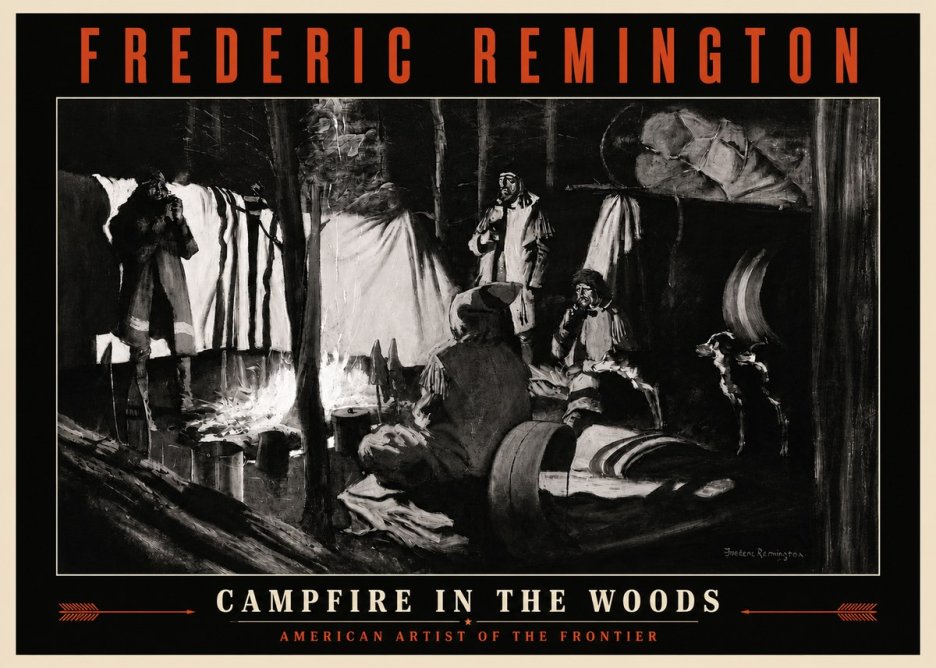 Frederic Remington A Trapper's Camp No4 - Plakat