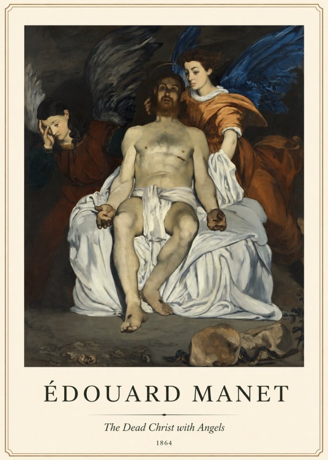 Édouard Manet The Dead Christ with Angels No1 - Plakat