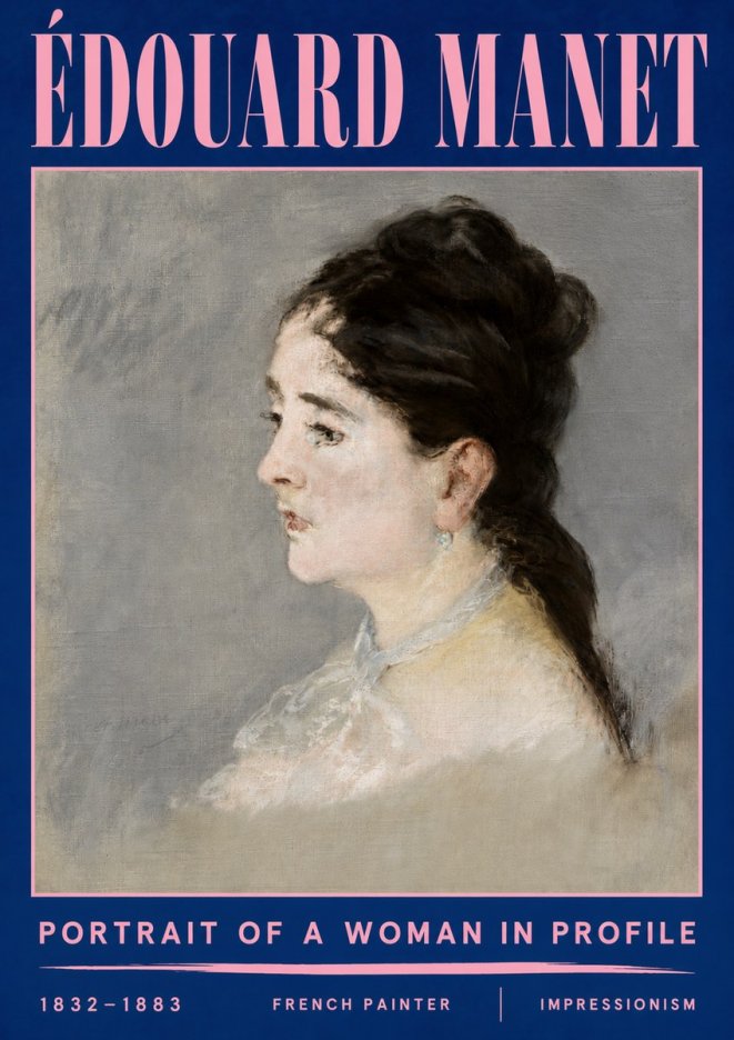 Édouard Manet Portrait of a Woman in Profile No5 - Plakat