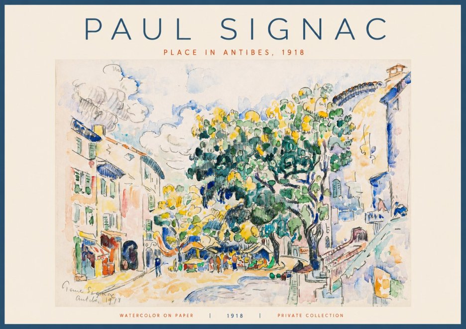Signac Place in Antibes, 1918 No4 - Plakat