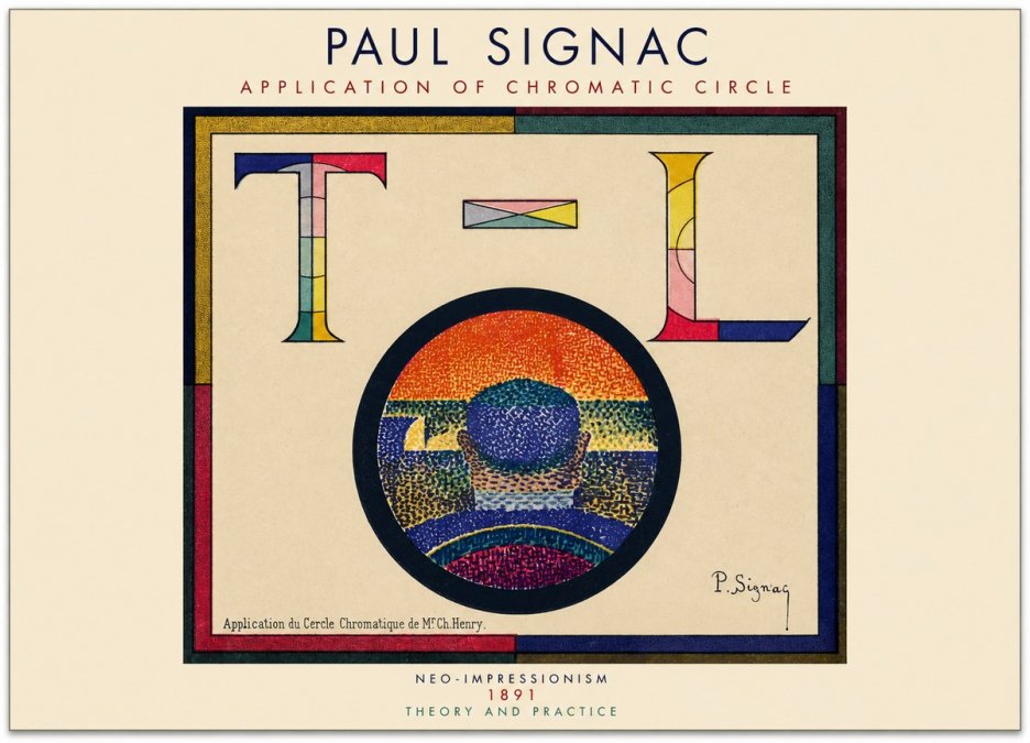 Signac Application of Chromatic Circle No1 - Plakat