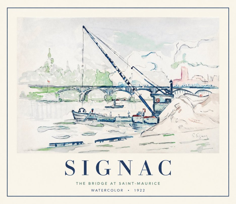 Signac The Bridge at Saint-maurice No1 - Plakat