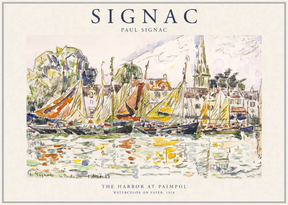 Signac The Harbor at Paimpol No1 - Plakat