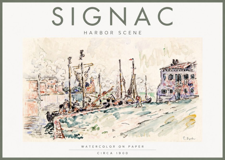 Signac Harbor Scene No4 - Plakat