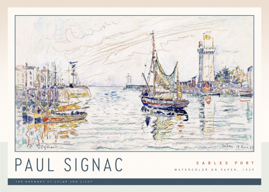 Signac Sables Port No2 - Plakat