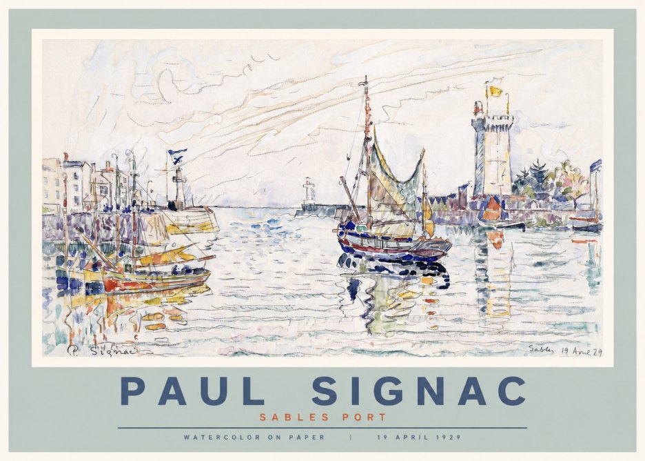 Signac Sables Port No4 - Plakat