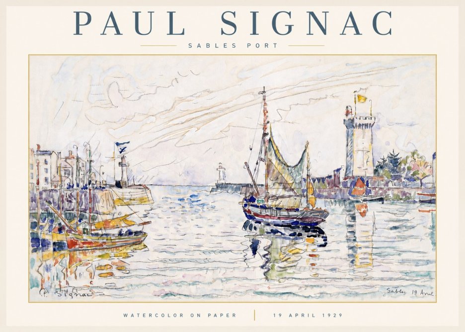 Signac Sables Port No5 - Plakat
