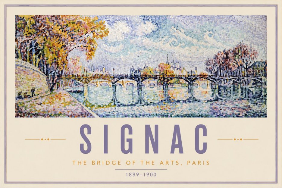 Signac The Bridge of the Arts, Paris No6 - Plakat