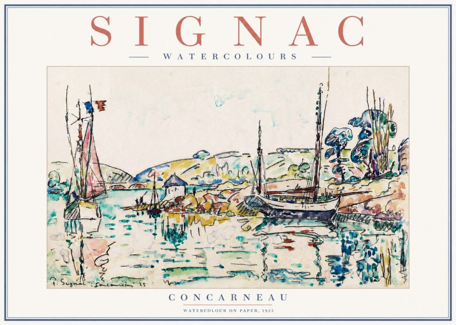 Signac Concarneau No6 - Plakat
